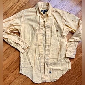 Vintage Polo Yellow Oxford Shirt Kids 8